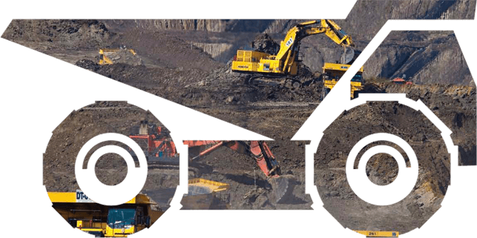 Mining truck composite construction equipment
